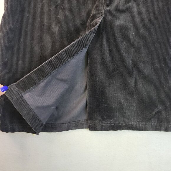 90s Woolrich Corduroy Skirt 14 Black Vintage Outdoorwear Full Length Deadstock - Picture 6 of 9